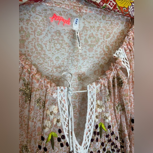 Free People Party Rosalie Beaded Tassels Embroidered Maxi Dress - Picture 7 of 10